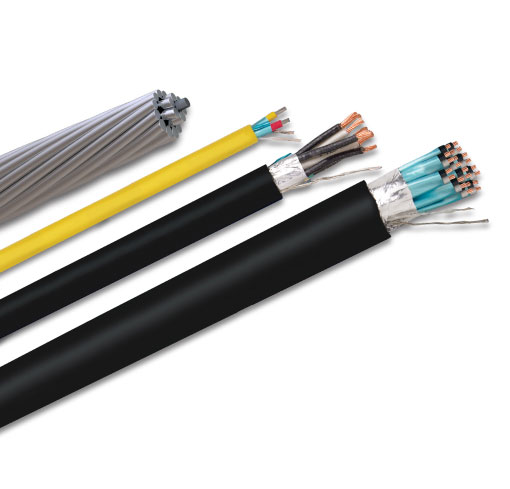 Examples of various stripped wires and cables.